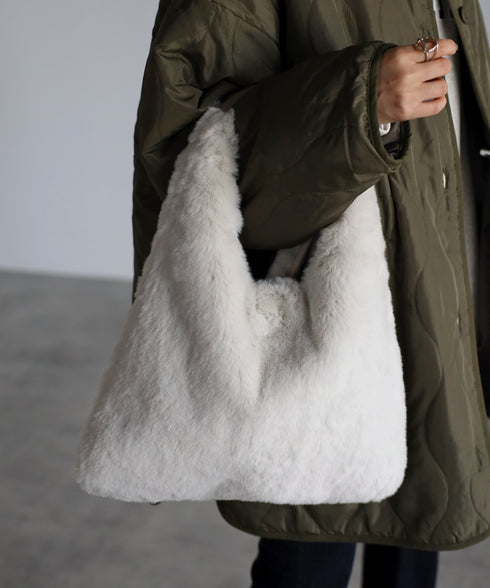 トライアングルファーハンドバッグ ワンハンドルトート 12-1069